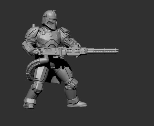 Iron Mando Miniature - SW Legion Compatible (38 - 40mm tall) Resin 3D Print - Skullforge Studios - Gootzy Gaming