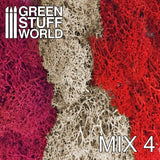 Island Moss - Red/Fuchsia/Light Grey Mix - Green Stuff World - 1.8 oz bag - Gootzy Gaming