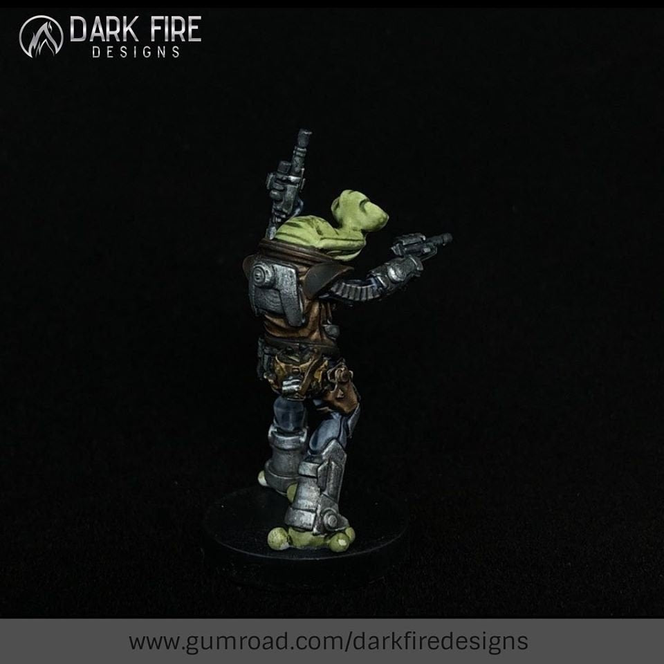 Ithorian Gunslinger Smuggler Miniature - SW Legion Compatible (38 - 40mm tall) Resin 3D Print - Dark Fire Designs - Gootzy Gaming
