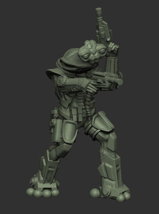 Ithorian Gunslinger Smuggler Miniature - SW Legion Compatible (38 - 40mm tall) Resin 3D Print - Dark Fire Designs - Gootzy Gaming