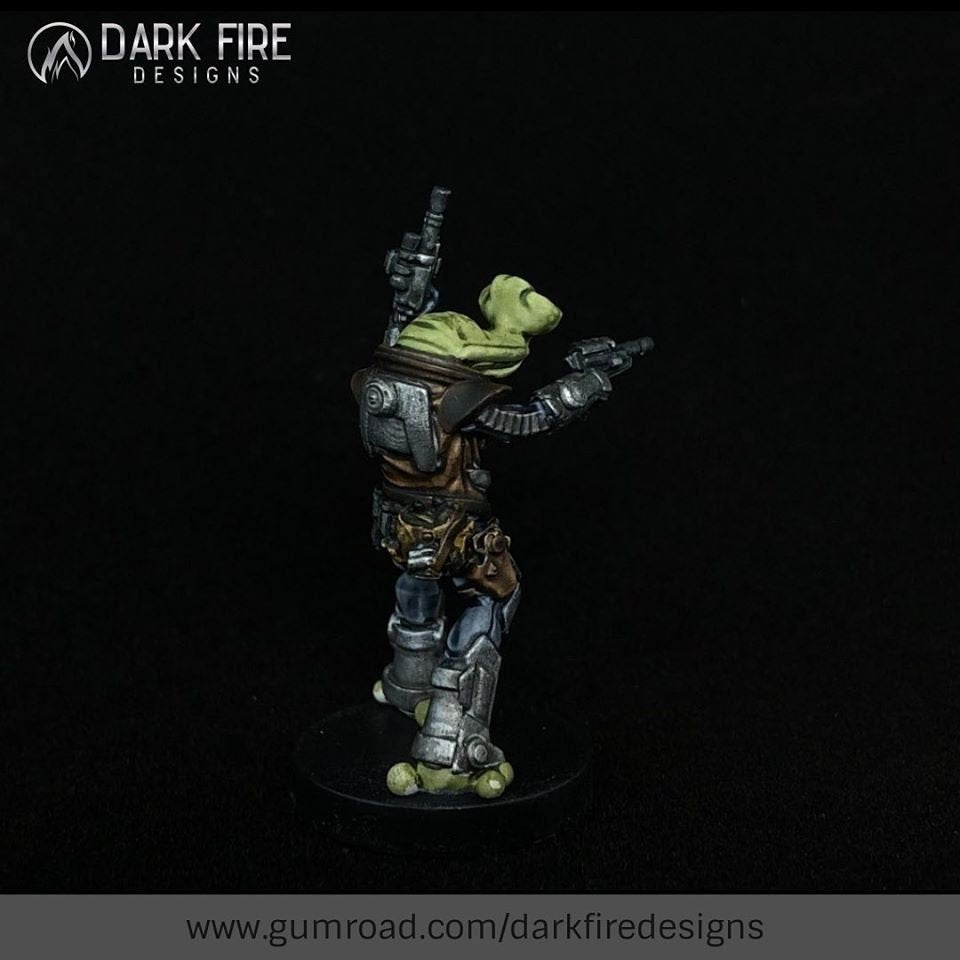 Ithorian Gunslinger Smuggler Miniature - SW Legion Compatible (38-40mm tall) Resin 3D Print - Dark Fire Designs - Gootzy Gaming