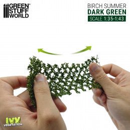 Ivy Foliage - Dark Green Birch - Large - Green Stuff World - 140 x 70mm - Gootzy Gaming