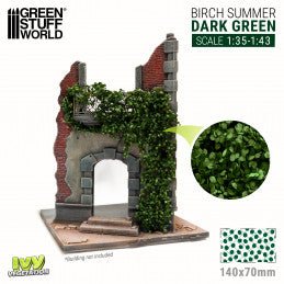 Ivy Foliage - Dark Green Birch - Large - Green Stuff World - 140 x 70mm - Gootzy Gaming