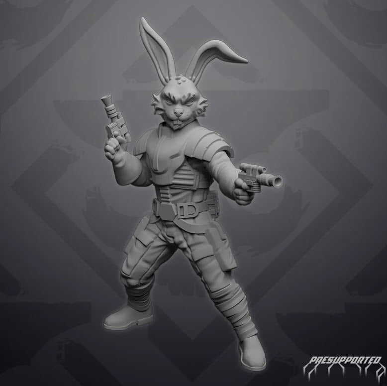 Jack O'Hare Miniature - SW Legion Compatible (38-40mm tall) Resin 3D Print - Skullforge Studios - Gootzy Gaming