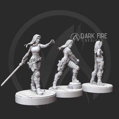 Jade Sky, Legendary Female Wizard Miniature - SW Legion Compatible (38 - 40mm tall) Resin 3D Print - Dark Fire Designs - Gootzy Gaming