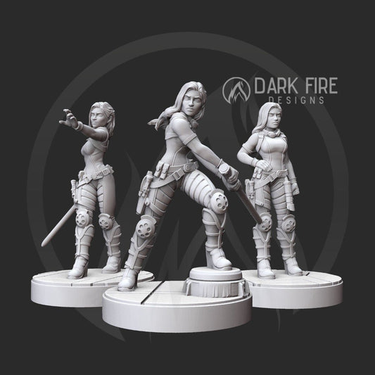 Jade Sky, Legendary Female Wizard Miniature - SW Legion Compatible (38 - 40mm tall) Resin 3D Print - Dark Fire Designs - Gootzy Gaming