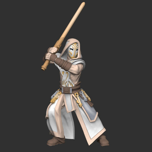 Jedi Temple Guard Miniature - SW Legion Compatible (38 - 40mm tall) Resin 3D Print - Dark Fire Designs - Gootzy Gaming
