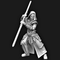 Jedi Temple Guard Miniature - SW Legion Compatible (38-40mm tall) Resin 3D Print - Dark Fire Designs - Gootzy Gaming