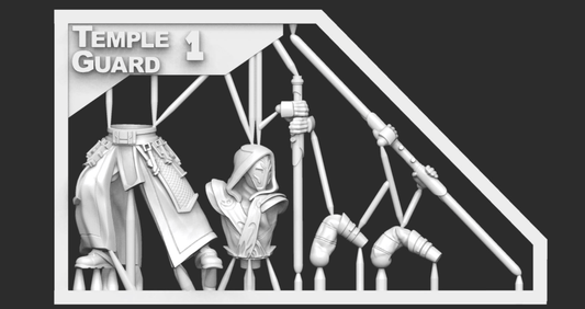 Jedi Temple Guard Modular Kit - SW Legion Compatible (38 - 40mm tall) Multi - Piece Resin 3D Print - Dark Fire Designs - Gootzy Gaming