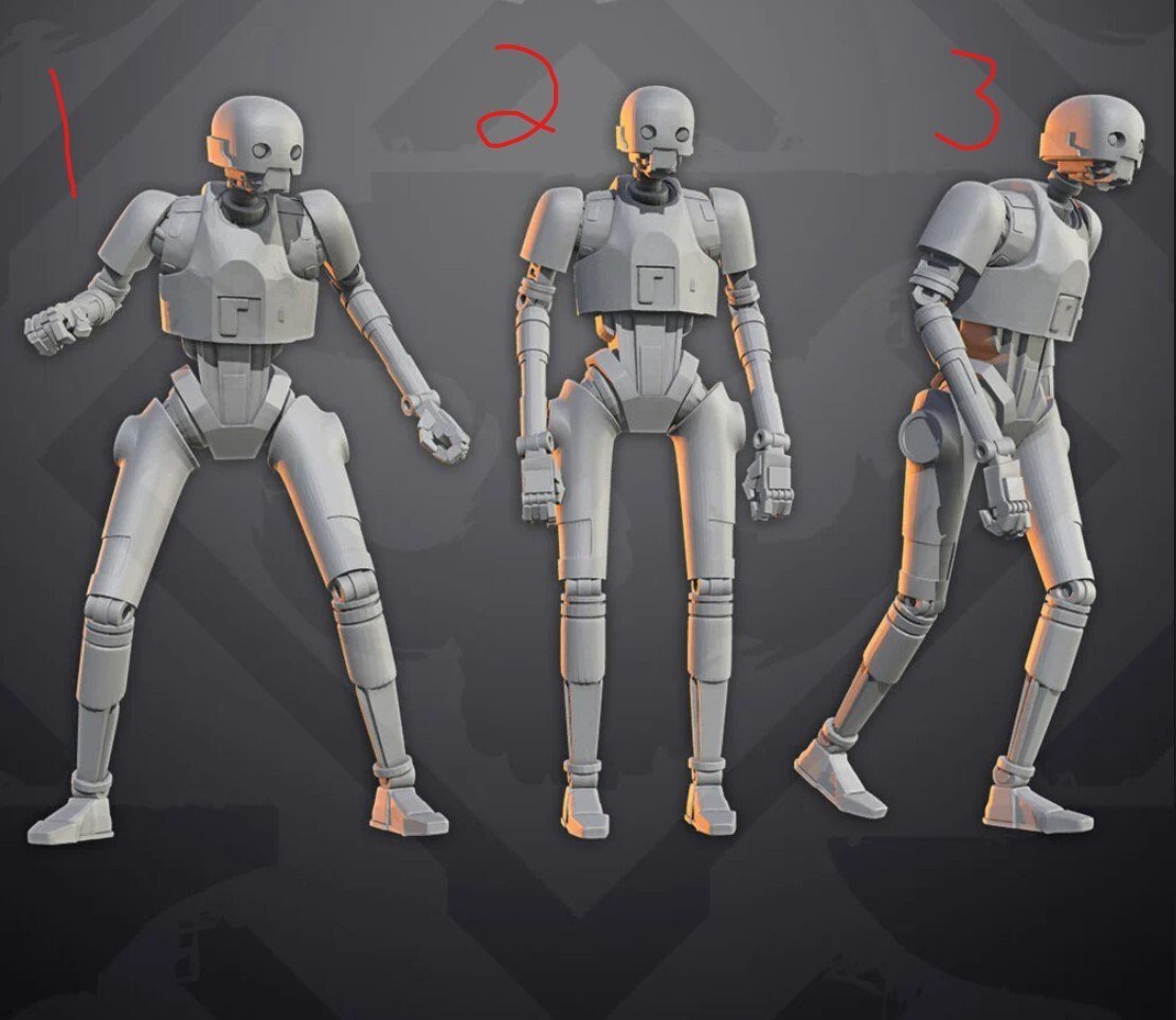 K Security Unarmed Miniature - SW Legion Compatible (38 - 40mm tall) Resin 3D Print - Skullforge Studios - Gootzy Gaming