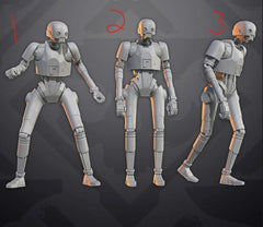 K Security Unarmed Miniature - SW Legion Compatible (38 - 40mm tall) Resin 3D Print - Skullforge Studios - Gootzy Gaming