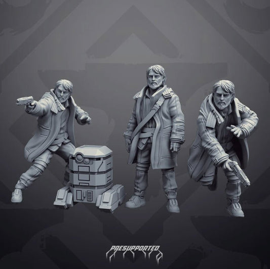 Kavian the Thief and Bee the Droid - SW Legion Compatible Miniature (38 - 40mm tall) High Quality 8k Resin 3D Print - Skullforge Studios - Gootzy Gaming