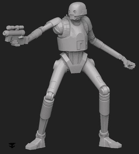 KX-Frnd Droid Miniature - SW Legion Compatible (38-40mm tall) Resin 3D Print - Skullforge Studios - Gootzy Gaming