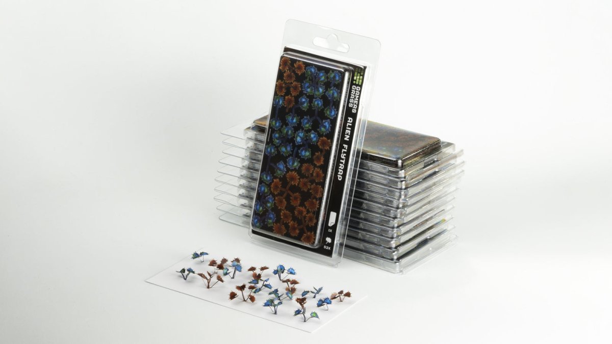 Laser Plants - Alien Flytrap - Gamers Grass - 52 Plastic Folding Plants - Gootzy Gaming