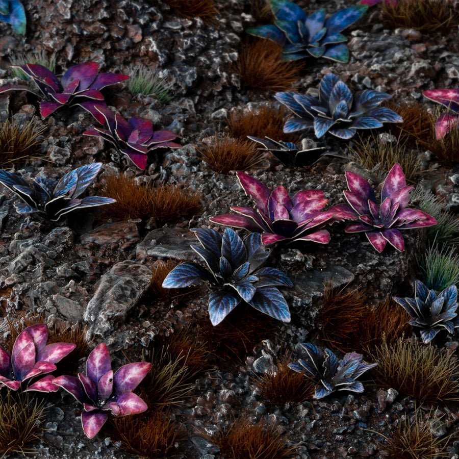 Laser Plants - Alien Rosette - Gamers Grass - 47 Plastic Folding Plants - Gootzy Gaming