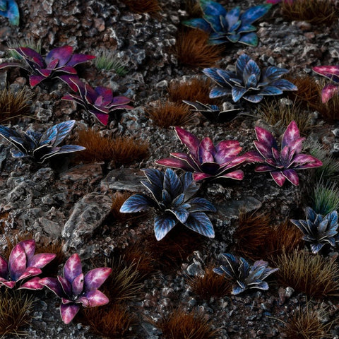 Laser Plants - Alien Rosette - Gamers Grass - 47 Plastic Folding Plants - Gootzy Gaming