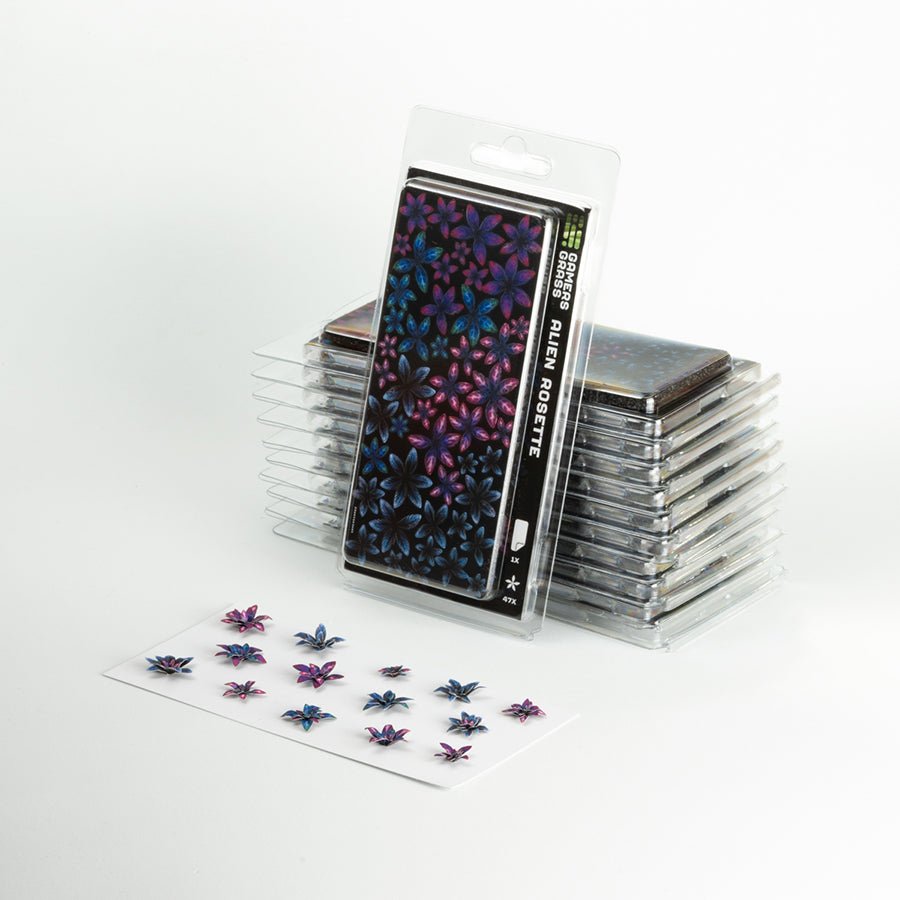 Laser Plants - Alien Rosette - Gamers Grass - 47 Plastic Folding Plants - Gootzy Gaming