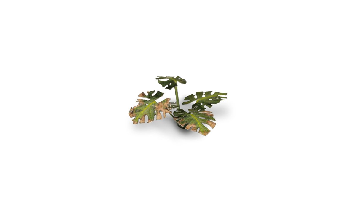 Laser Plants - Monstera - Gamers Grass - 47 Plastic Folding Plants - Gootzy Gaming