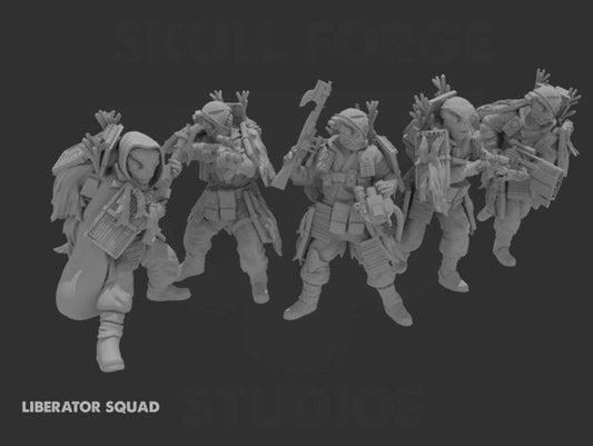 Liberator of Mud Squad - 5 Mini Bundle - SW Legion Compatible (38 - 40mm tall) Resin 3D Print - Skullforge Studios - Gootzy Gaming