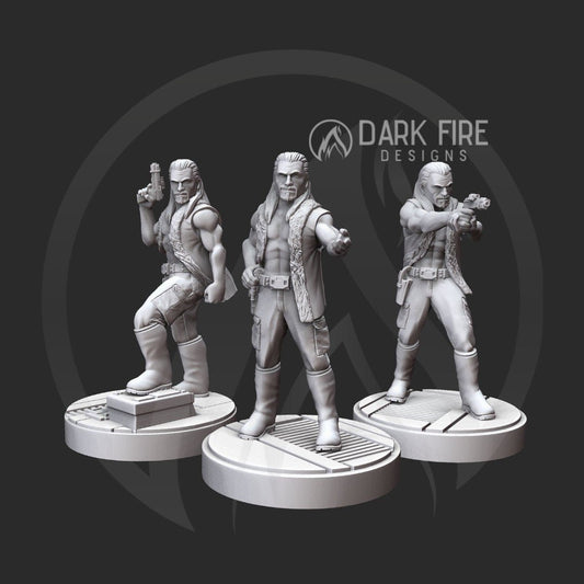 Lion Smuggler Scoundrel Miniature - SW Legion Compatible (38-40mm tall) Resin 3D Print - Dark Fire Designs - Gootzy Gaming