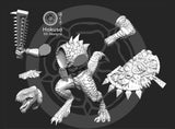 Lizard Alien Warriors Squad - 5 Mini Bundle - SW Legion Compatible (38-40mm tall) Resin Multi-Piece 3D Print - Hokusa Designs - Gootzy Gaming