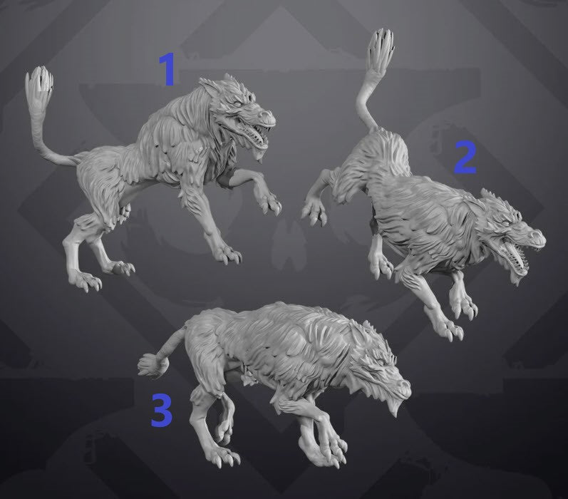 Mage Hunter Dog Miniature - SW Legion Compatible (38 - 40mm tall) Resin 3D Print - Skullforge Studios - Gootzy Gaming