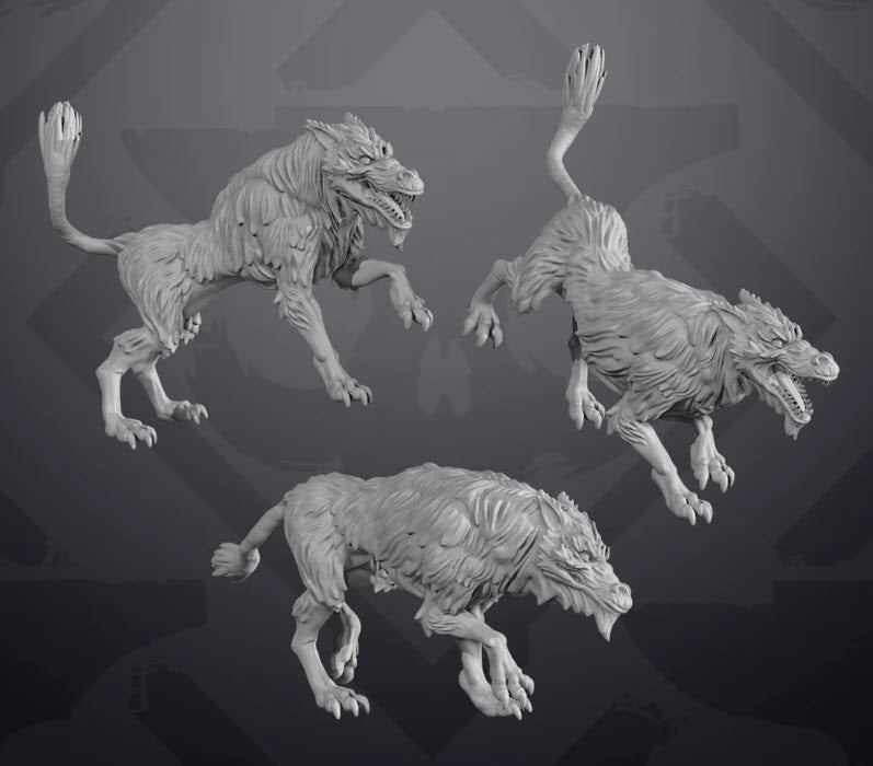 Mage Hunter Dog Miniature - SW Legion Compatible (38 - 40mm tall) Resin 3D Print - Skullforge Studios - Gootzy Gaming