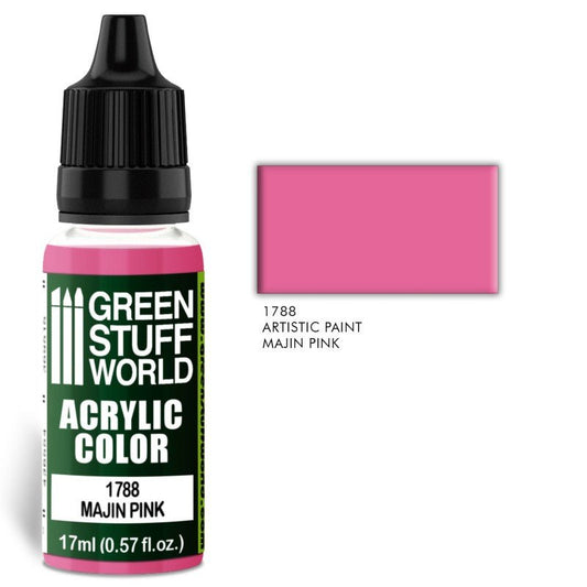 Majin Pink - Matte Acrylic Paint - Green Stuff World - 17 mL Dropper Bottle - Gootzy Gaming