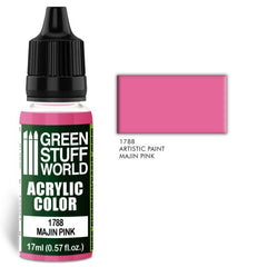 Majin Pink - Matte Acrylic Paint - Green Stuff World - 17 mL Dropper Bottle - Gootzy Gaming