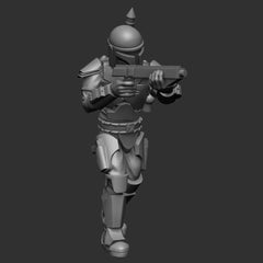 Mando Crusader Carbine 1 Miniature - SW Legion Compatible (38 - 40mm tall) Multi - Piece Resin 3D Print - Dark Fire Designs - Gootzy Gaming