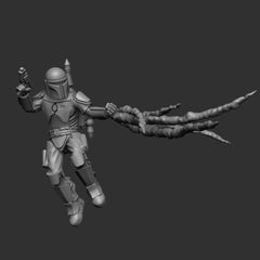 Mando Crusader Jetpack 2 Miniature - SW Legion Compatible (38 - 40mm tall) Multi - Piece Resin 3D Print - Dark Fire Designs - Gootzy Gaming