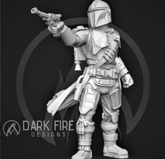 Mando Crusader of the Way Miniature - SW Legion Compatible (38 - 40mm tall) Multi - Piece Resin 3D Print - Dark Fire Designs - Gootzy Gaming