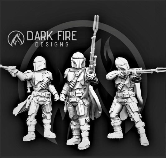Mando Crusader of the Way Miniature - SW Legion Compatible (38 - 40mm tall) Multi - Piece Resin 3D Print - Dark Fire Designs - Gootzy Gaming