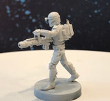 Mando Heavy Gunner Miniature - SW Legion Compatible (38-40mm tall) Resin 3D Print - Dark Fire Designs - Gootzy Gaming