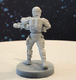 Mando Heavy Gunner Miniature - SW Legion Compatible (38-40mm tall) Resin 3D Print - Dark Fire Designs - Gootzy Gaming
