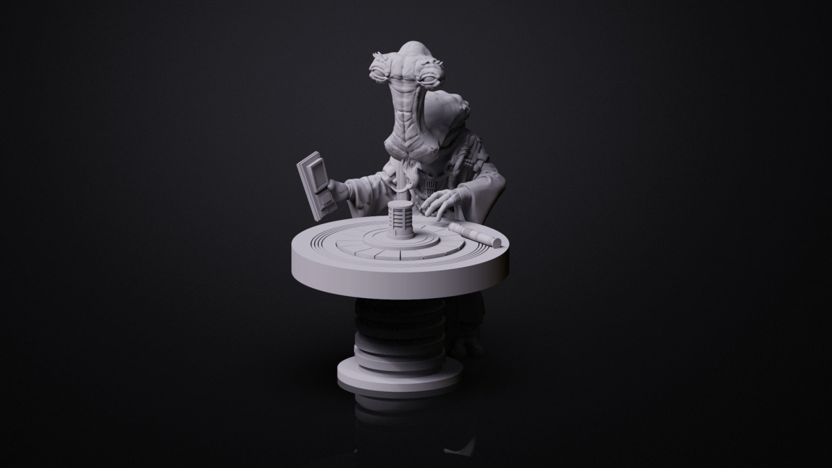 Master Merchant of Antiquities (Deal Broker Version) Miniature - SW Legion Compatible (38 - 40mm tall) Resin 3D Print - Gootzy Gaming - Gootzy Gaming