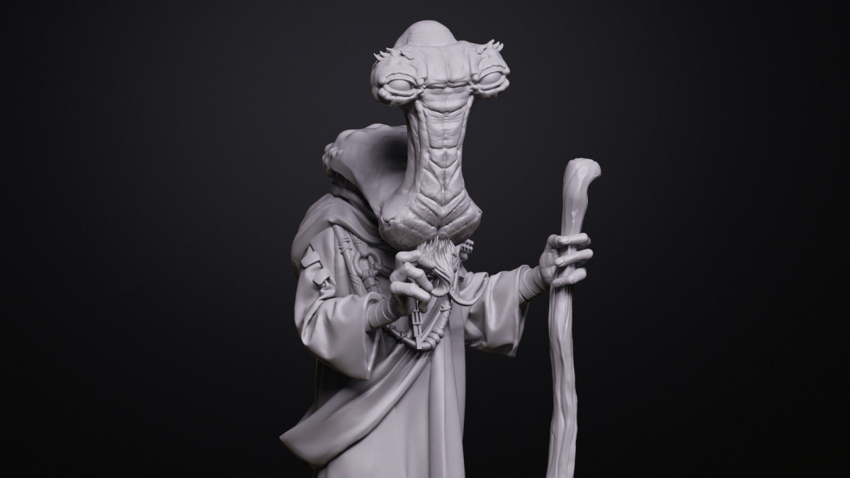 Master Merchant of Antiquities (Staff Version) Miniature - SW Legion Compatible (38 - 40mm tall) Resin 3D Print - Gootzy Gaming - Gootzy Gaming