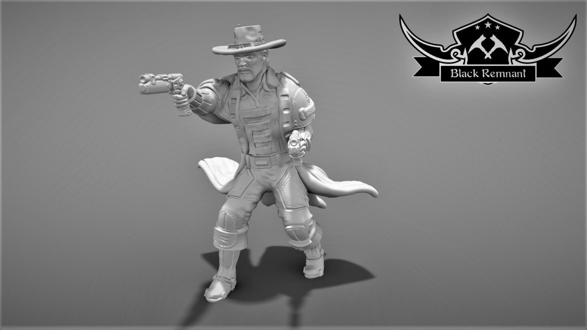 Master Smuggler Nico Miniature - SW Legion Compatible (38-40mm tall) Resin 3D Print - Black Remnant - Gootzy Gaming
