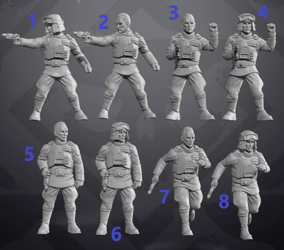 Masterful Blue Tactician Miniature - SW Legion Compatible (38 - 40mm tall) Resin 3D Print - Skullforge Studios - Gootzy Gaming