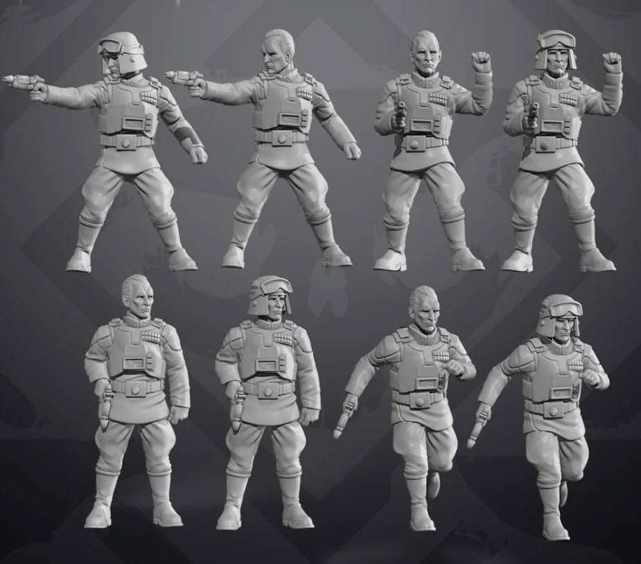 Masterful Blue Tactician Miniature - SW Legion Compatible (38 - 40mm tall) Resin 3D Print - Skullforge Studios - Gootzy Gaming