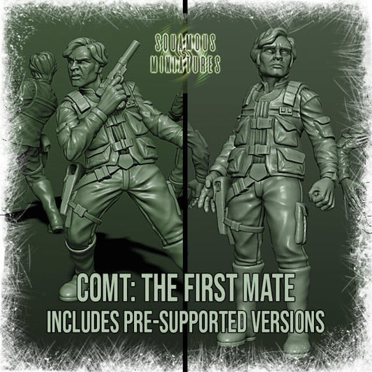 Maverick 2 Crew First Mate - SW Legion Compatible Miniature (38-40mm tall) High Quality 8k Resin 3D Print - Squamous Miniatures - Gootzy Gaming