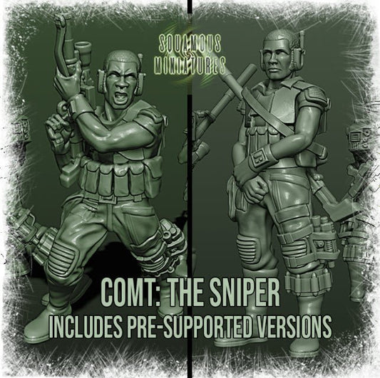 Maverick 2 Crew Sniper Specialist - SW Legion Compatible Miniature (38-40mm tall) High Quality 8k Resin 3D Print - Squamous Miniatures - Gootzy Gaming