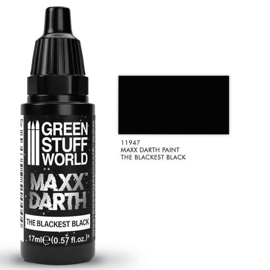 Maxx Darth - Black Paint - Green Stuff World - 17ml - Gootzy Gaming