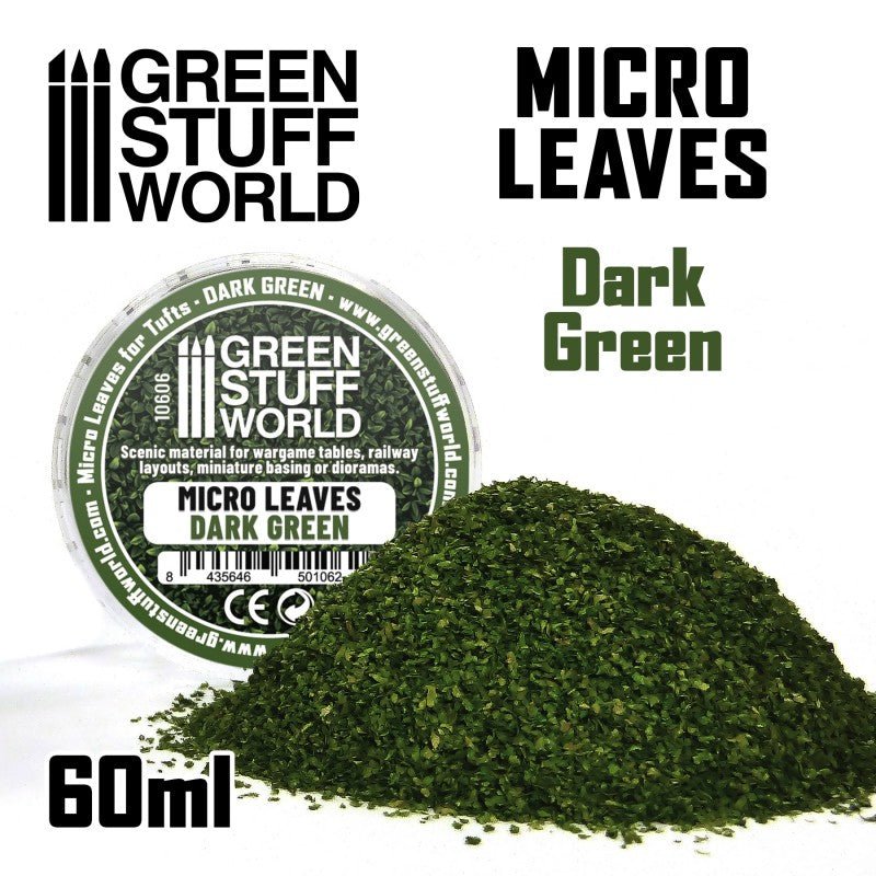 Micro Leaves - Dark Green - Green Stuff World - 60 mL canister - Gootzy Gaming