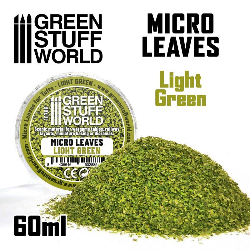 Micro Leaves - Light Green - Green Stuff World - 60 mL canister - Gootzy Gaming