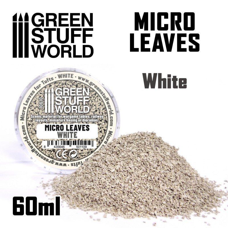 Micro Leaves - White - Green Stuff World - 60 mL canister - Gootzy Gaming