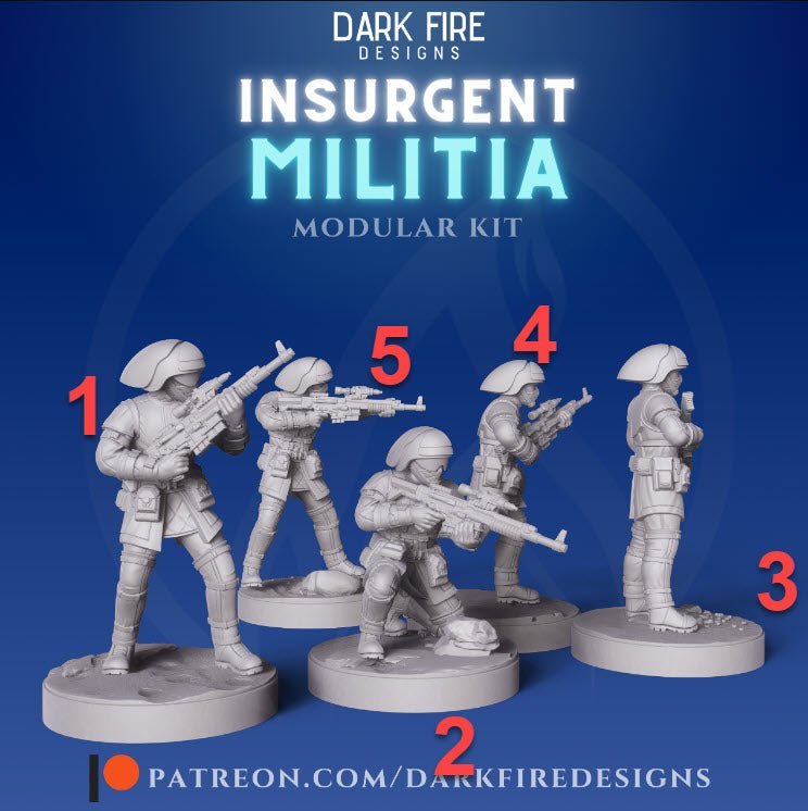 Mini - SW Legion Compatible Miniature (38 - 40mm tall) High Quality 8k Resin 3D Print - Dark Fire Designs - Gootzy Gaming