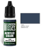 Mirage Blue - Matte Acrylic Paint - Green Stuff World - 17 mL Dropper Bottle - Gootzy Gaming