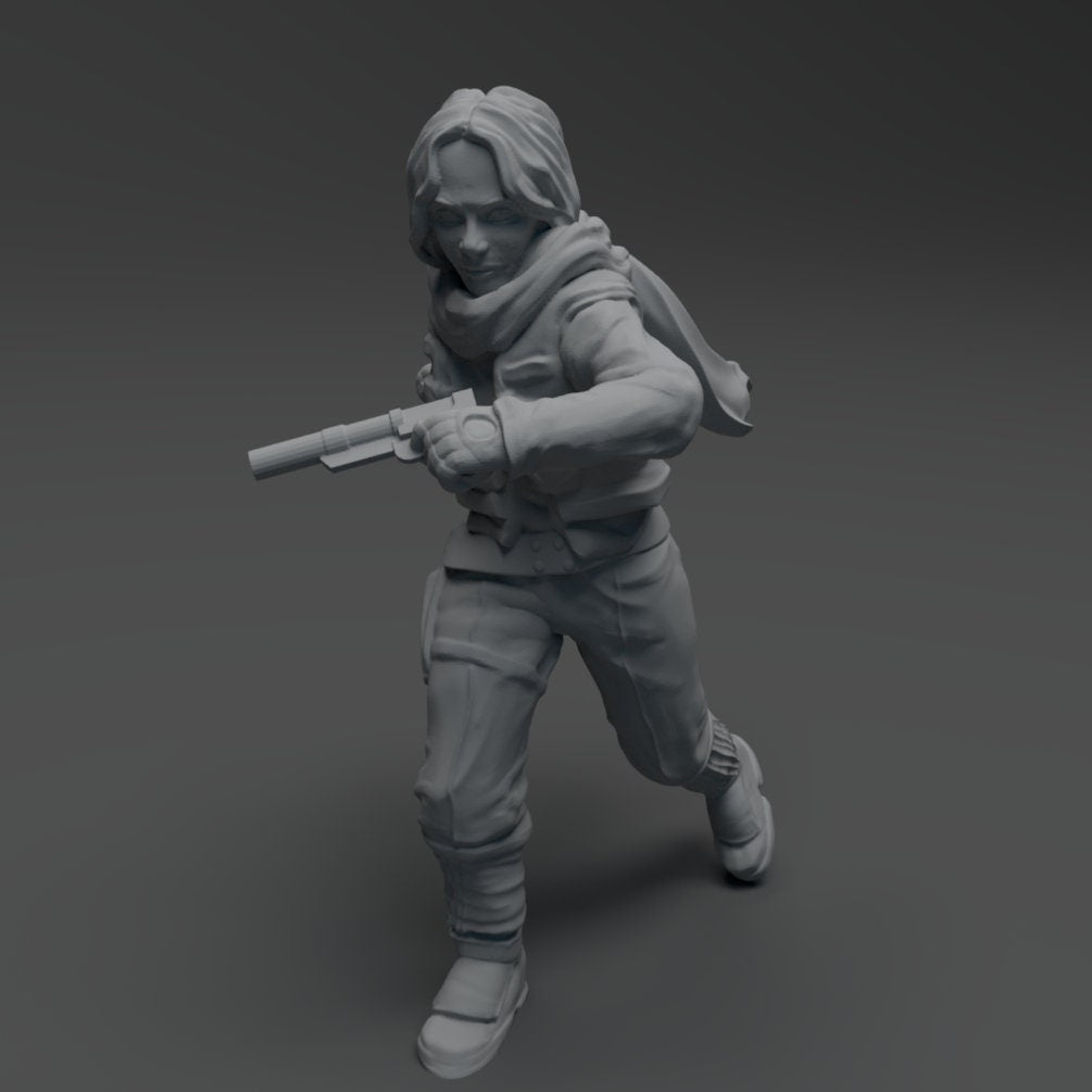 Mission Beach Sergeant Hope Miniature - SW Legion Compatible (38-40mm tall) Resin 3D Print - Skullforge Studios - Gootzy Gaming