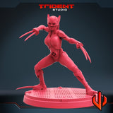 Ms. 23 Claws Superhero (Version A) Resin Miniature - MCP/Crisis Protocol Compatible (40mm tall) Resin 3D Print - Trident Studios - Gootzy Gaming